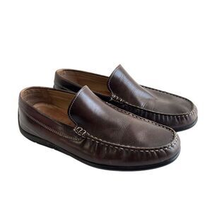 ECCO 570904 Classic Moc Brown Leather Loafer Driver Shoes Men’s 8 EUR 42